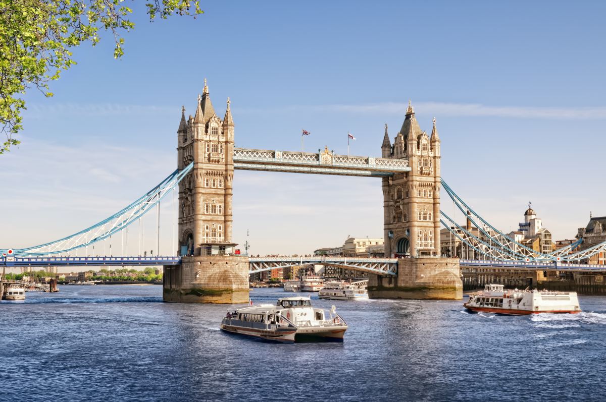 Tower Bridge over the River Thames in London