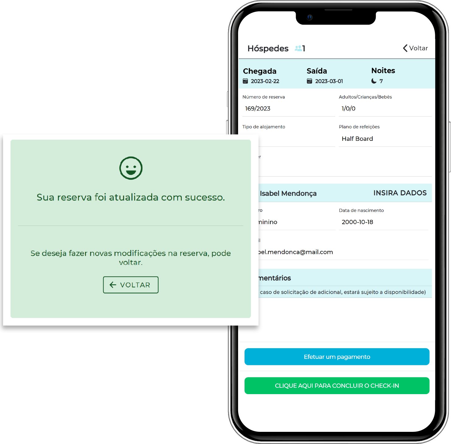 Assinatura digital e documentos no check-in online