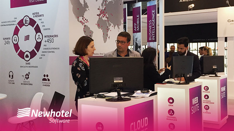 A equipa da Newhotel está presente no Pavilhão 3 e o primeiro dia não podia ter corrido melhor, com muitas visitas, reuniões e apresentações do nosso software.