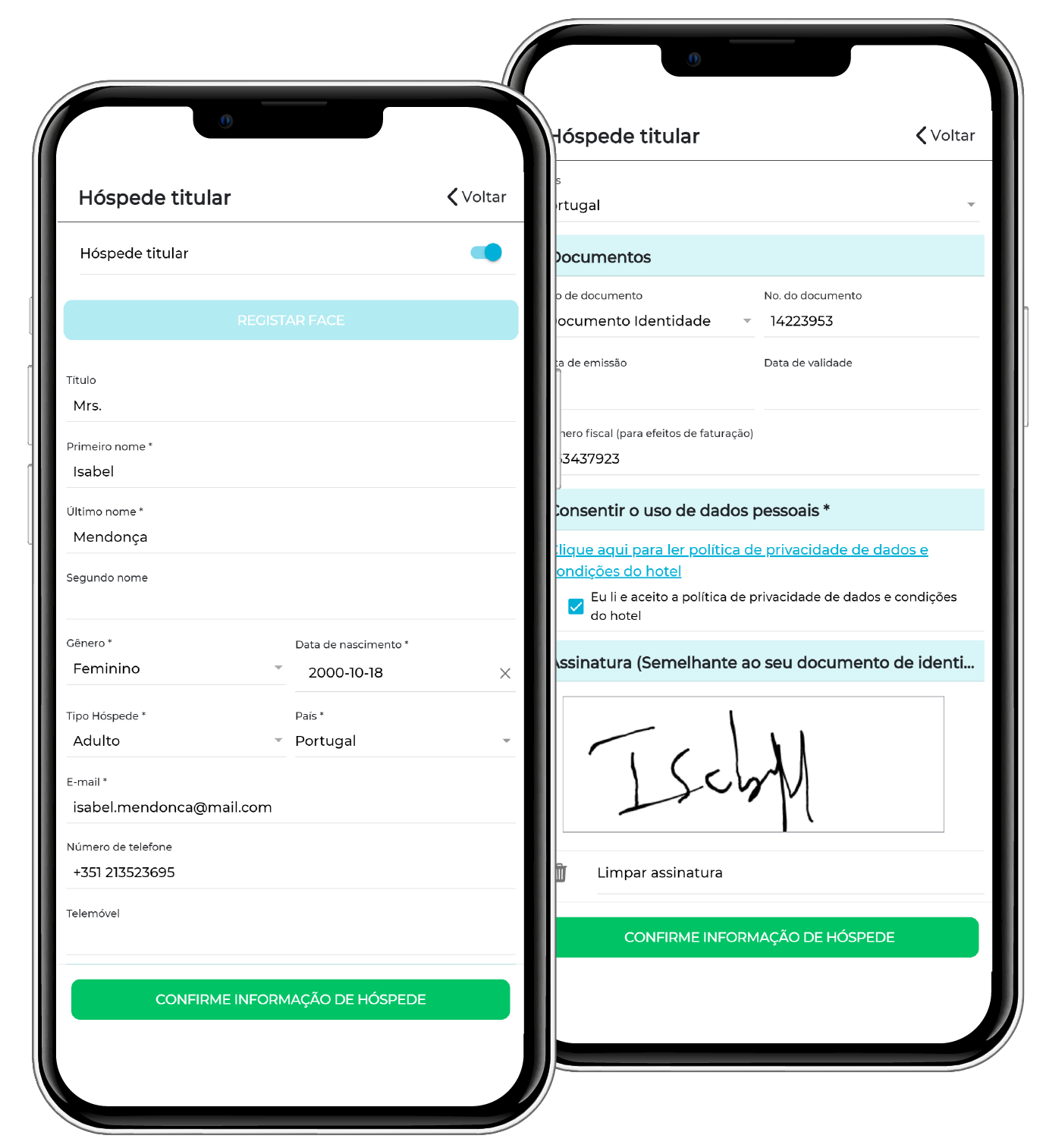 assinatura digital check-in